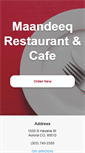 Mobile Screenshot of maandeeqrestaurantcafe.com